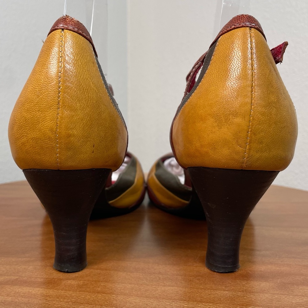 JEFFREY CAMPBELL Ibiza Last Dance Multicolor  T-Strap Mary Jane Heels Pump SZ 10 - Picture 9 of 16